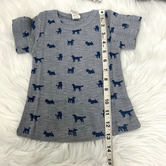 Kate Quinn Baby 12-18 Months Dog Short Sleeve Classic Round Neck Tee Pointelle - Picture 4 of 5